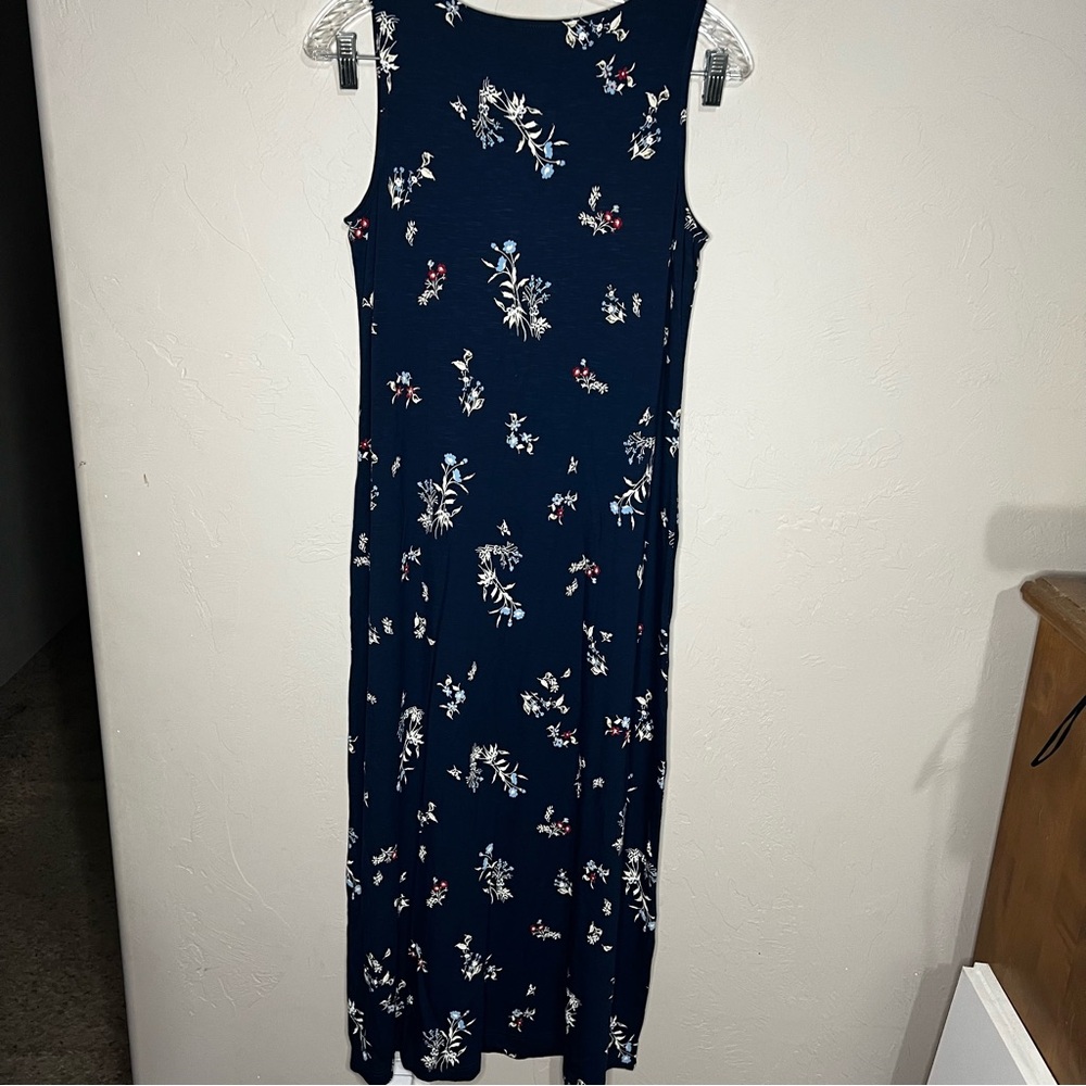 NWT J.‎ Jill Navy Blue Floral Perfect Summer Maxi Dress - Picture 13 of 13